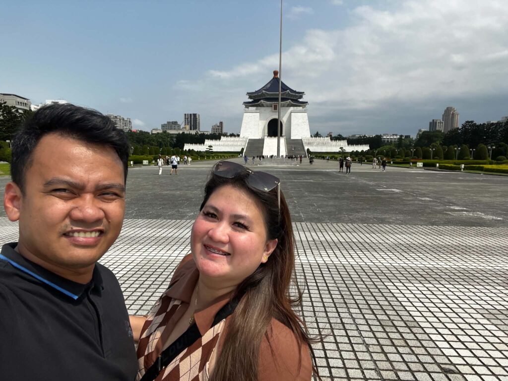 Travelers at Chiang Kai-shek Memorial Hall, Taipei, Taiwan