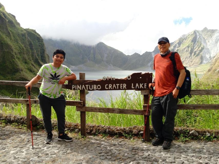 Travelers at Mt. Pinatubo Crater Lake