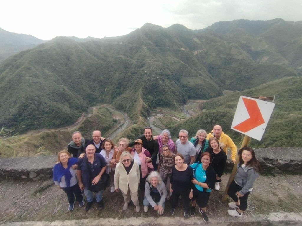Astrokidd group at a mountain viewpoint in Sagada
