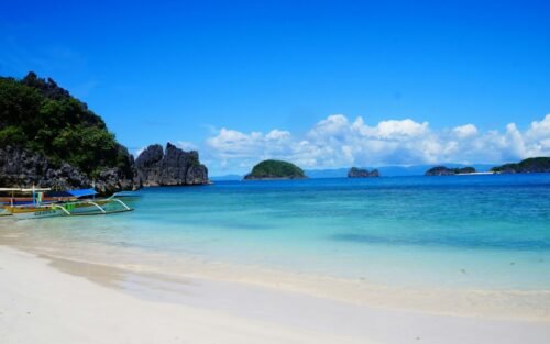 Island hopping boat in Caramoan, Camarines Sur
