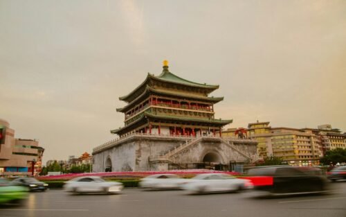 Xi'an Bell Tower at dusk