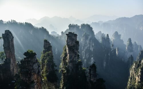 Sandstone pillars of Zhangjiajie National Forest Park (Avatar Mountains) – Zhangjiajie Avatar & Furong Town Tour